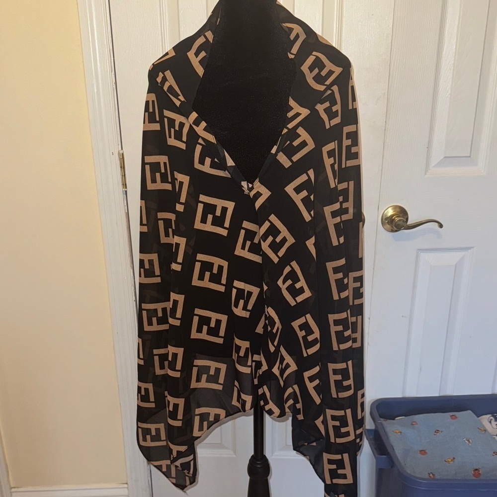 Black and Tan Monogram Wrap